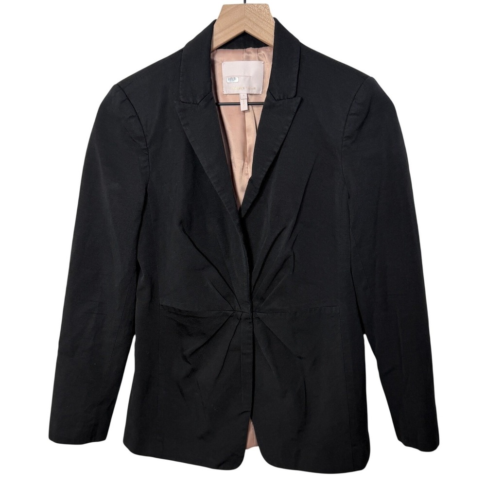 Rebecca Taylor Ottoman Twist‎ Front Blazer Jacket Women's Size 2 Career Office